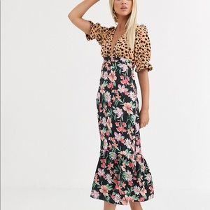 ASOS patterned midi dress